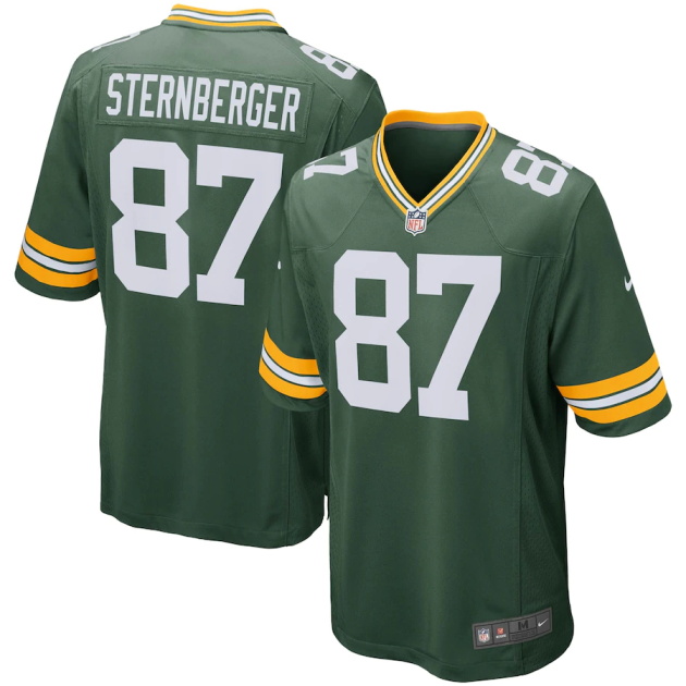 mens nike jace sternberger green green bay packers game player jersey